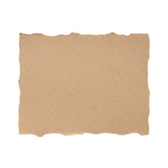Torn Kraft Paper Edge Texture Background Cardstock Brown Craft Blank Deckle Handmade Design on transparent background