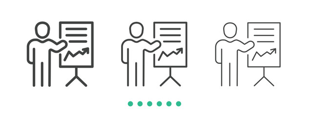 Analysis icon. Thin line icon vector