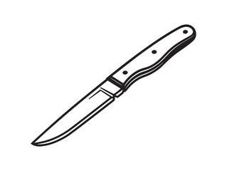 Clean Utility Knife Icon in Minimal Line Vector Illustration
