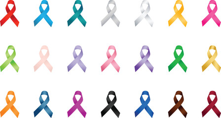 ribbon,cancer,awareness modern flat vector illustration for health support design vector graphic for charity campaign