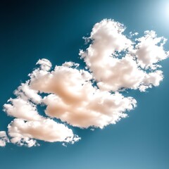 A serene view of fluffy clouds against a bright blue sky, perfect for evoking feelings of tranquility and peace. Ideal for themes of nature and the beauty of the environment.