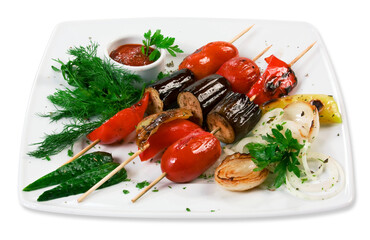 skewers of vegetables