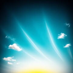 A stunning view of a bright blue sky adorned with wispy clouds, capturing the serene beauty of nature. The colors blend harmoniously, evoking feelings of peace and tranquility.