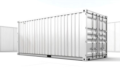 White shipping container