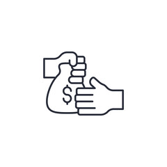 corruption icon. corruption Symbol sign for mobile concept and web design. Vector icon, Logo illustration, Vector graphics