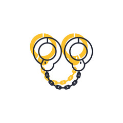 crime icon. crime Symbol sign for mobile concept and web design. Vector icon, Logo illustration, Vector graphics