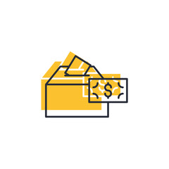 buy vote icon. buy vote Symbol sign for mobile concept and web design. Vector icon, Logo illustration, Vector graphics