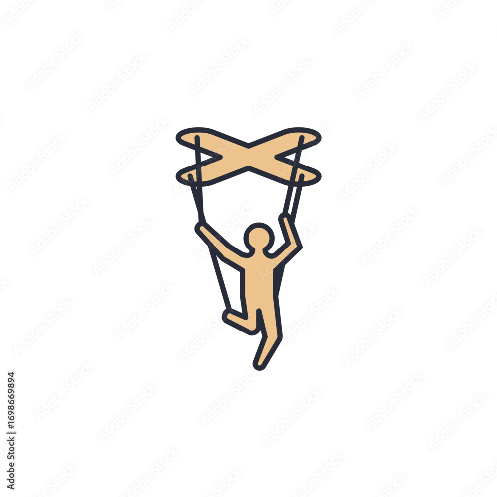 Poster manipulation icon. manipulation symbol sign for mobile concept and web design. vector icon, logo ill