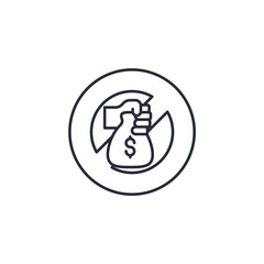 anti corruption icon. anti corruption Symbol sign for mobile concept and web design. Vector icon, Logo illustration, Vector graphics
