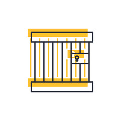 prison icon. prison Symbol sign for mobile concept and web design. Vector icon, Logo illustration, Vector graphics