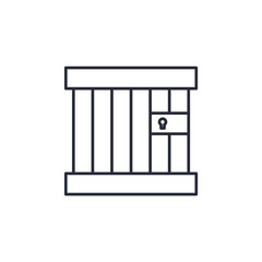 prison icon. prison Symbol sign for mobile concept and web design. Vector icon, Logo illustration, Vector graphics