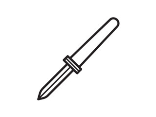 Durable Wood Chisel Tool Icon in Sleek Modern Minimal Vector Artwork Style