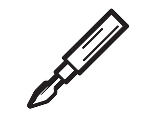 Functional Wood Chisel Icon in Professional Minimal Vector Line Illustration Design