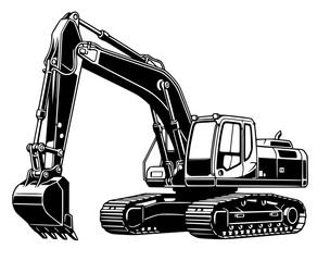 Excavator Side View, Excavator SVG, Construction SVG, Digger SVG, Machinery SVG © VisuaLabArt