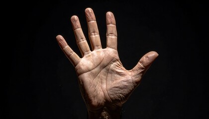 Close-up of an aged hand