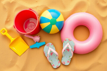 toys on the beach