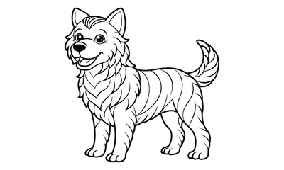 Fototapeta premium Bear dog Kids t shirt design silhouette and vector line art, Detailed High-Quality Line Art, Suitable for Adult Coloring Books, Stress Relief, Relaxation, and Printable Art Therapy Projects.