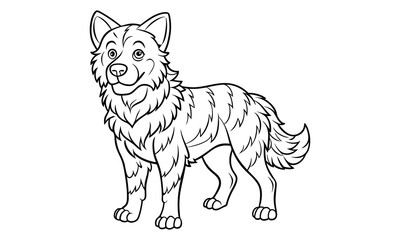 Fototapeta premium Bear dog Kids t shirt design silhouette and vector line art, Detailed High-Quality Line Art, Suitable for Adult Coloring Books, Stress Relief, Relaxation, and Printable Art Therapy Projects.