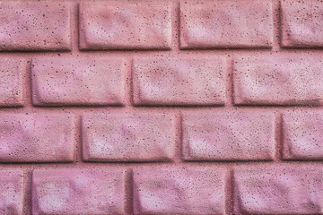 Decorative abstract brick wall texture, red blocks, background, closeup wallpaper, front view