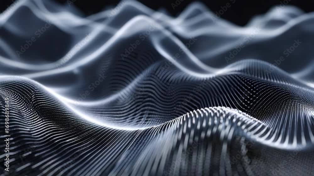 Poster close-up of a wavy line pattern used in design or architecture