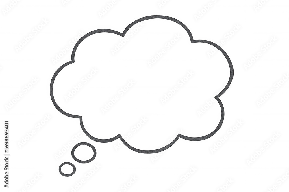 Poster empty thought bubble with a transparent background, perfect for adding your own text or images and r