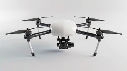 Modern unmanned aerial vehicle with integrated camera technology showcasing innovative drone design