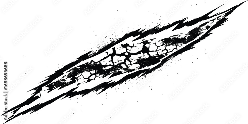 Poster abstract black shapes on white background creating a modern minimalist design concept
