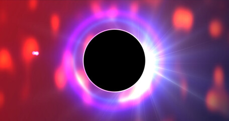 Planet sunrise, lunar eclipse solar eclipse concept sunrays shining bg. Mars jupiter other planet sun movement animation. Statelite space view of rising star. Astronomy ethereal cosmic bg. Outer space