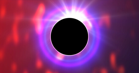 Planet sunrise, lunar eclipse solar eclipse concept sunrays shining bg. Mars jupiter other planet sun movement animation. Statelite space view of rising star. Astronomy ethereal cosmic bg. Outer space