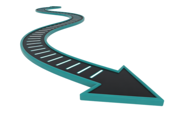Follow the modern arrow path to success and growth in business strategy for direction