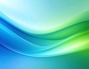 Fototapeta premium Abstract flowing waves of teal and green