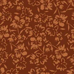 Summer flowers seamless pattern. Watercolor background. Hand painted illustration