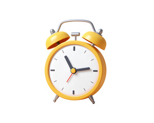 Alarm clock icon 3d render concept of Alarm icon on time management, Warning for time