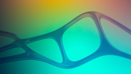 Futuristic 3D Abstract Structure on Gradient Background, Perfect for Modern Wallpaper or Tech-Themed Designs