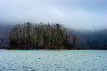 After a storm on Lake Watauga  in Cherokee National Forest in northeastern Tennessee, USA