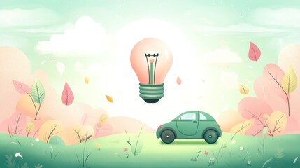 Creative idea car illustration