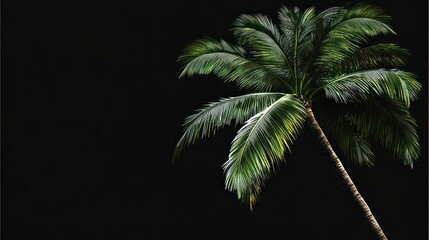 Palm tree silhouette dark background