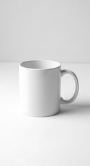 Elegant White Mug Presentation for Branding and Design Mockup