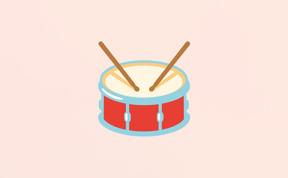 Drum with Drumsticks Emoji Symbolizing Celebration and Winner Announcement