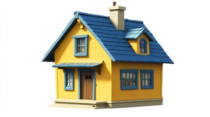 Yellow house illustration