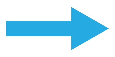 Obraz premium Long blue arrowhead vector icon set. Isolated long blue arrow icon on white background. Left side directional arrows. 