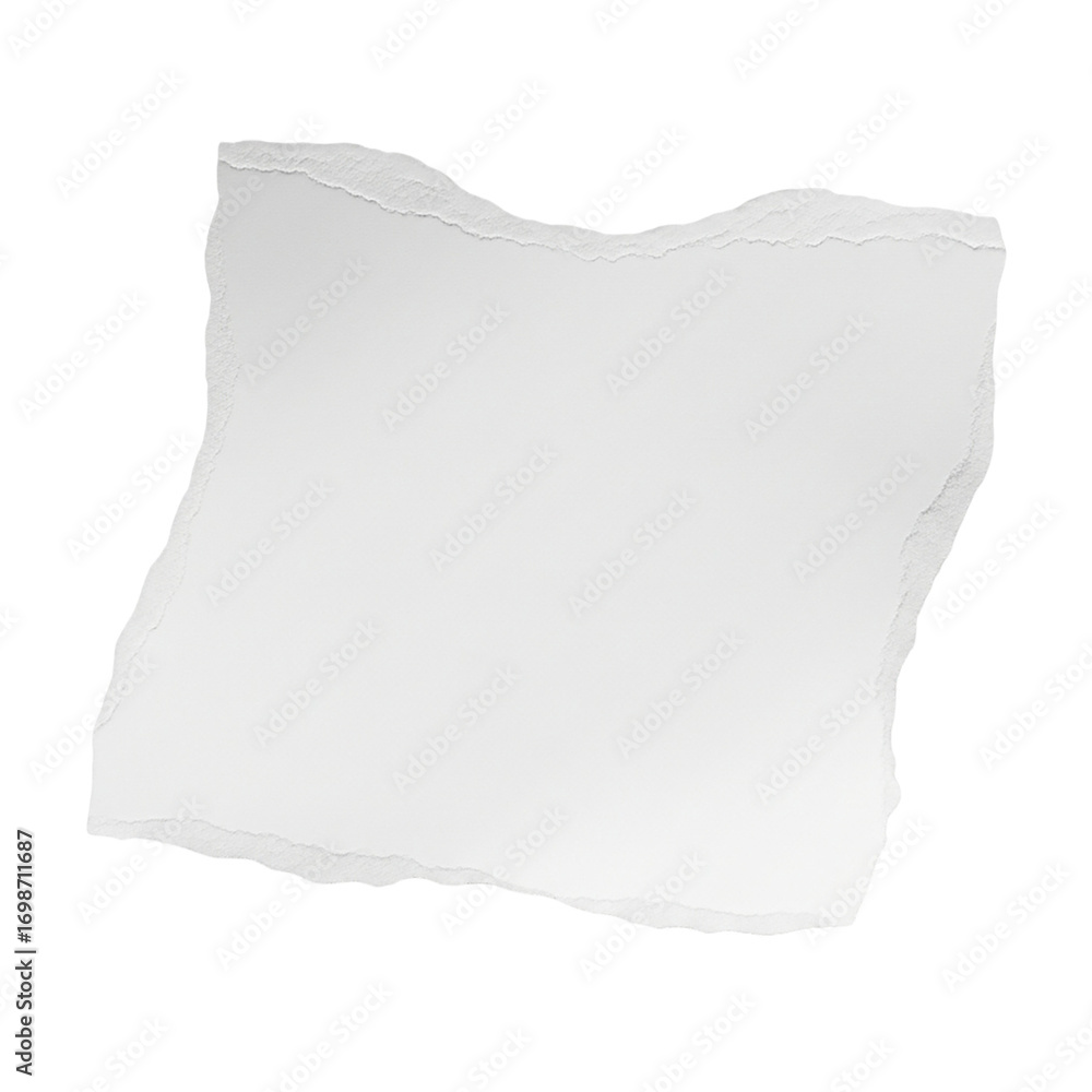 Poster torn paper texture isolated piece sheet design art element scrapbook craft cutout note blank on tran