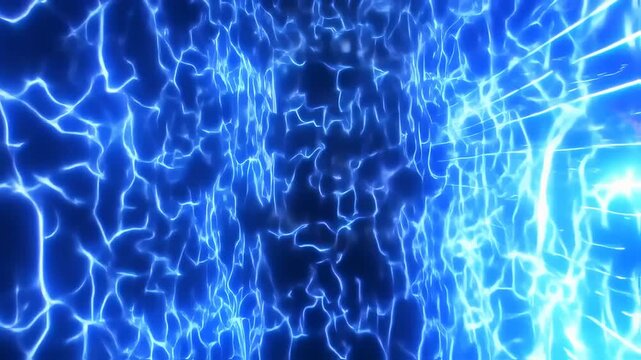 Abstract dynamic blue energy patterns