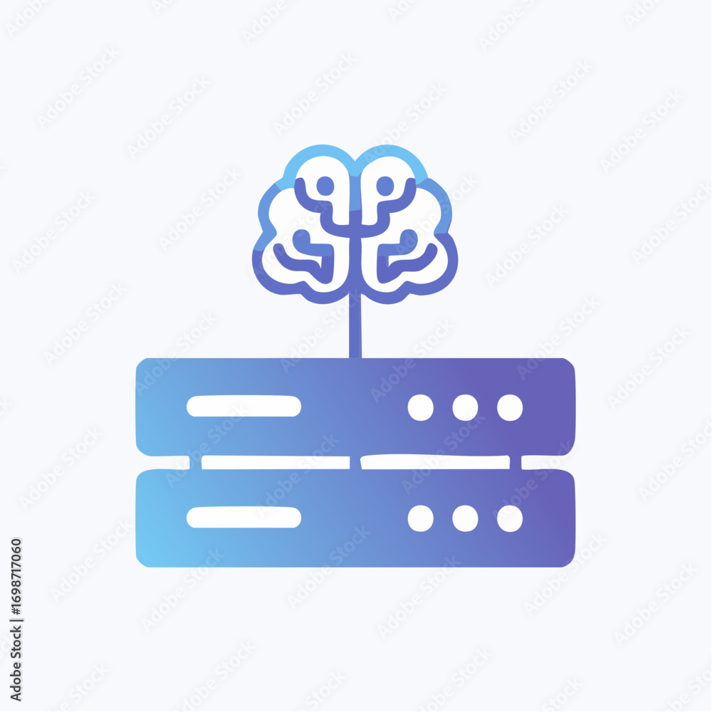 Fototapete visual depiction of neural network integration within a data server system, innovative design