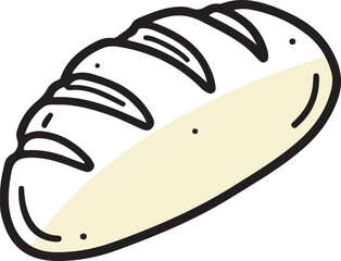 Freshly Baked Loaf of Bread Illustration