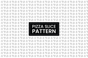 Seamless Monochrome Pizza Slice Pattern Background