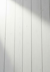 White Wood Plank Background with Soft Light - Clean Minimalist Texture