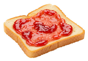 Making delicious toast with jam kitchen food isolated on white or transparent background. PNG