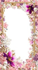 Floral Futuristic Frame