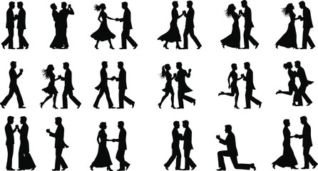 silhouettes of people